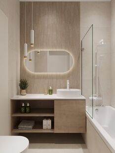 Фото № 3: Дизайн-проект трехкомнатной квартиры 68.74  м² Стиль Контемпорари для ЖК Энитео