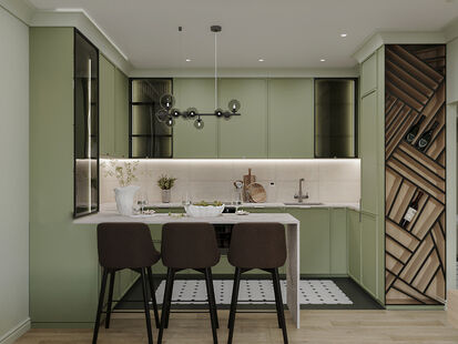 Фото № 1: Дизайн-проект четырехкомнатной квартиры 86.35  м² Стиль Контемпорари для ЖК Одинцово-1