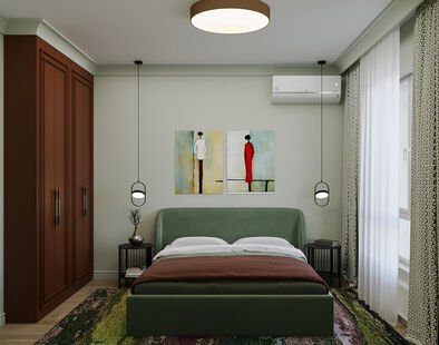 Фото № 3: Дизайн-проект четырехкомнатной квартиры 86.35  м² Стиль Контемпорари для ЖК Одинцово-1