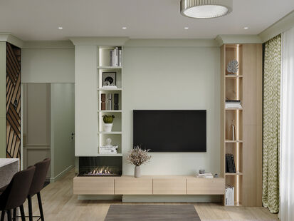 Фото № 4: Дизайн-проект четырехкомнатной квартиры 86.35  м² Стиль Контемпорари для ЖК Одинцово-1