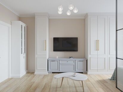 Фото № 5: Дизайн-проект двухкомнатной квартиры 70.09  м² Стиль Контемпорари для ЖК в г. Реутов