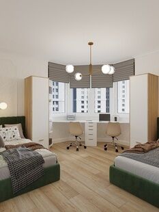 Фото № 2: Дизайн-проект двухкомнатной квартиры 70.09  м² Стиль Контемпорари для ЖК в г. Реутов