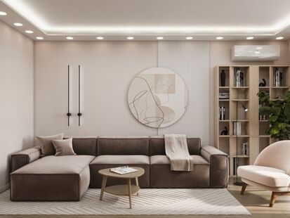 Фото № 1: Дизайн-проект двухкомнатной квартиры 70.11  м² Стиль Модернизм для ЖК Дом на Блюхера