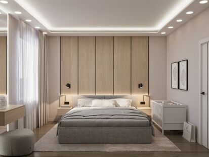 Фото № 5: Дизайн-проект двухкомнатной квартиры 70.11  м² Стиль Модернизм для ЖК Дом на Блюхера