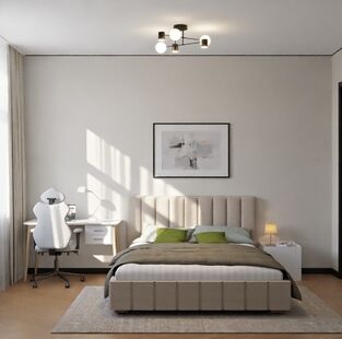 Фото № 3: Дизайн-проект однокомнатной квартиры 38.04  м² Современный стиль для ЖК Рассказово