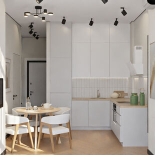 Фото № 4: Дизайн-проект однокомнатной квартиры 38.04  м² Современный стиль для ЖК Рассказово