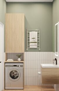 Фото № 6: Дизайн-проект однокомнатной квартиры 38.04  м² Современный стиль для ЖК Рассказово