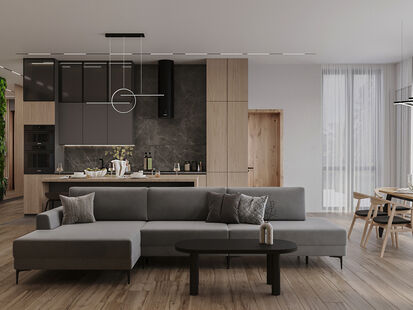 Фото № 5: Дизайн-проект дома/коттеджа 151.8  м² Стиль Модернизм для дома в кп акватория