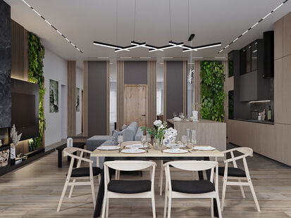 Фото № 1: Дизайн-проект дома/коттеджа 151.8  м² Стиль Модернизм для дома в кп акватория