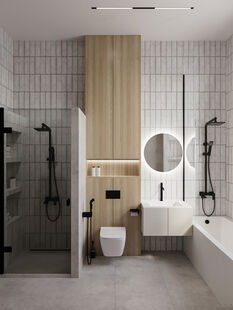 Фото № 6: Дизайн-проект дома/коттеджа 151.8  м² Стиль Модернизм для дома в кп акватория