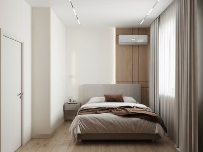 Фото № 3: Дизайн-проект трехкомнатной квартиры 50.4  м² Современный стиль для ЖК Aist Residence