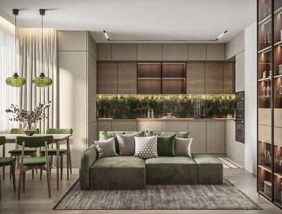 Фото № 1: Дизайн-проект четырехкомнатной квартиры 86.4  м² Стиль Модернизм для ЖК Городские Истории