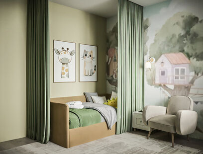 Фото № 2: Дизайн-проект четырехкомнатной квартиры 86.4  м² Стиль Модернизм для ЖК Городские Истории