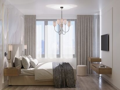 Фото № 4: Дизайн-проект двухкомнатной квартиры 52.01  м² Современный стиль для ЖК в г. Санкт-Петербург