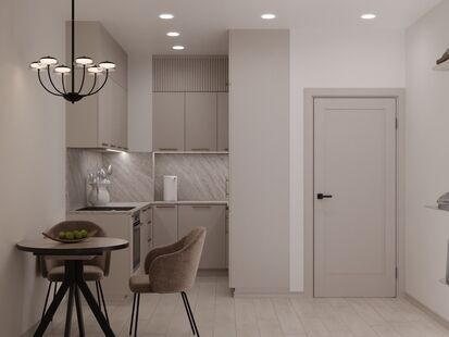 Фото № 5: Дизайн-проект двухкомнатной квартиры 52.01  м² Современный стиль для ЖК в г. Санкт-Петербург