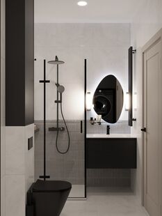 Фото № 6: Дизайн-проект двухкомнатной квартиры 52.01  м² Современный стиль для ЖК в г. Санкт-Петербург