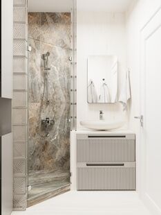 Фото № 6: Дизайн-проект четырехкомнатной квартиры 79.52  м² Стиль Модернизм для ЖК Универ