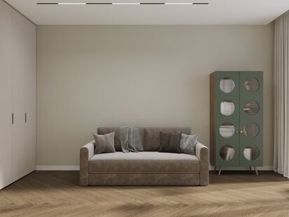 Фото № 6: Дизайн-проект трехкомнатной квартиры 68.5  м² Стиль Минимализм для ЖК Селигар Сити