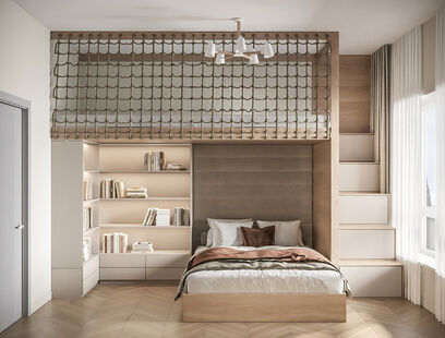 Фото № 5: Дизайн-проект дома/коттеджа 143.1  м² Стиль Модернизм для частного дома в д. ерюхино