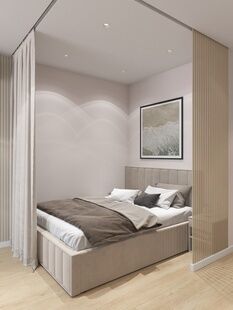 Фото № 4: Дизайн-проект однокомнатной квартиры 36.63  м² Современный стиль для ЖК в г. Химки