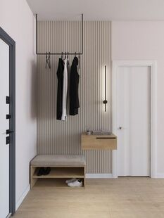 Фото № 6: Дизайн-проект однокомнатной квартиры 36.63  м² Современный стиль для ЖК в г. Химки