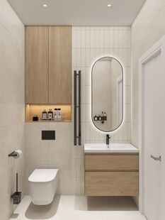 Фото № 5: Дизайн-проект однокомнатной квартиры 36.63  м² Современный стиль для ЖК в г. Химки