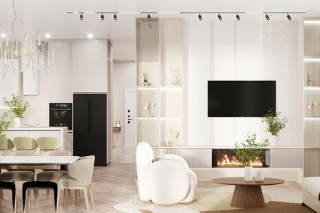 Фото № 6: Дизайн-проект дома/коттеджа 75.77  м² Стиль Модернизм для этажа частного дома в д. трубачеевка