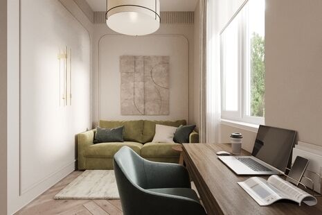 Фото № 5: Дизайн-проект дома/коттеджа 75.77  м² Стиль Модернизм для этажа частного дома в д. трубачеевка