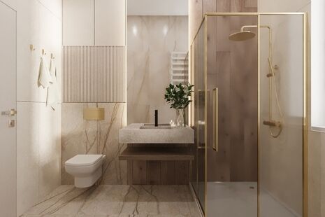 Фото № 3: Дизайн-проект дома/коттеджа 75.77  м² Стиль Модернизм для этажа частного дома в д. трубачеевка