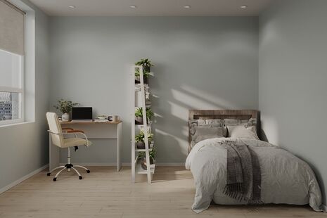 Фото № 6: Дизайн-проект двухкомнатной квартиры 35.53  м² Современный стиль для ЖК Ильинойс