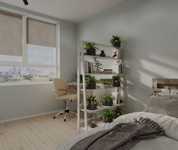 Фото № 4: Дизайн-проект двухкомнатной квартиры 35.53  м² Современный стиль для ЖК Ильинойс