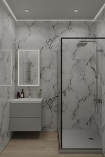 Фото № 5: Дизайн-проект двухкомнатной квартиры 35.53  м² Современный стиль для ЖК Ильинойс