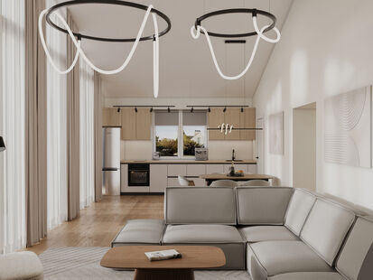 Фото № 5: Дизайн-проект дома/коттеджа 96.7  м² Стиль Модернизм для частного дома в д. осиновка