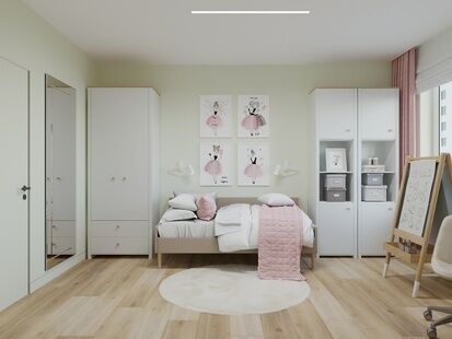 Фото № 2: Дизайн-проект четырехкомнатной квартиры 95.88  м² Скандинавский стиль для ЖК Аквилон Залив