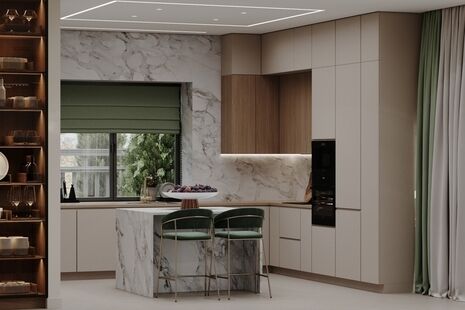 Фото № 2: Дизайн-проект дома/коттеджа 244.6  м² Стиль Модернизм для частного дома в д. дергаево