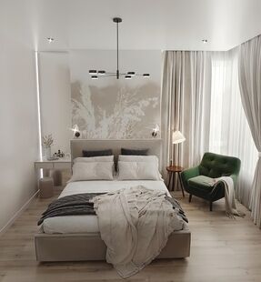 Фото № 1: Дизайн-проект трехкомнатной квартиры 52.9  м² Современный стиль для ЖК Holland Park