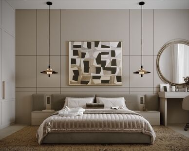 Фото № 1: Дизайн-проект трехкомнатной квартиры 66.6  м² Современный стиль для ЖК Дом учителя