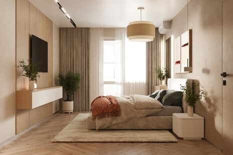 Фото № 1: Дизайн-проект пятикомнатной квартиры 145.83  м² Современный стиль для ЖК Московский