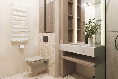 Фото № 3: Дизайн-проект пятикомнатной квартиры 145.83  м² Современный стиль для ЖК Московский