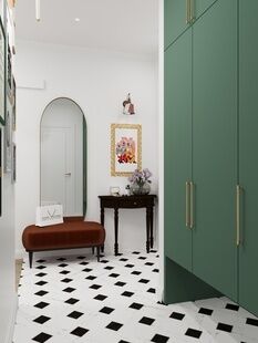 Фото № 4: Дизайн-проект трехкомнатной квартиры 75.1  м² Стиль Эклектика для ЖК Дом на 16-й Линии