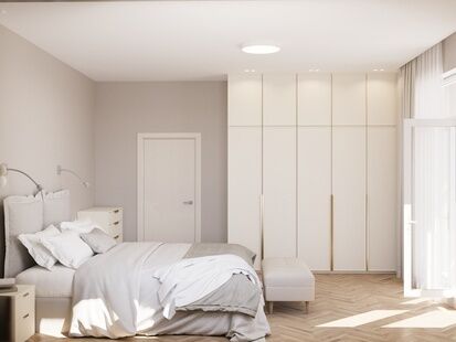 Фото № 2: Дизайн-проект четырехкомнатной квартиры 92.34  м² Современный стиль для ЖК 8 кленов