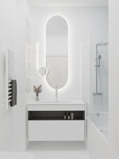 Фото № 3: Дизайн-проект четырехкомнатной квартиры 92.34  м² Современный стиль для ЖК 8 кленов