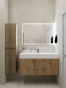 Фото № 4: Дизайн-проект двухкомнатной квартиры 48.3  м² Стиль Контемпорари для ЖК Foriver