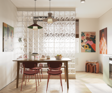 Фото № 1: Дизайн-проект трехкомнатной квартиры 90.78  м² Современный стиль для ЖК Лучи