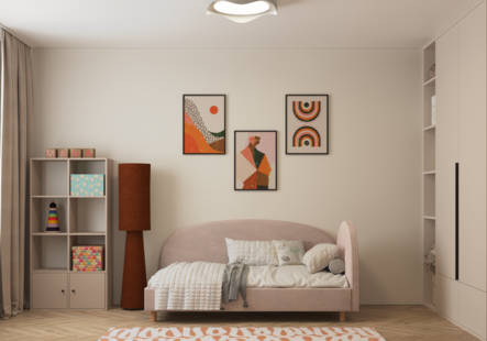 Фото № 3: Дизайн-проект трехкомнатной квартиры 90.78  м² Современный стиль для ЖК Лучи