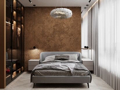 Фото № 2: Дизайн-проект трехкомнатной квартиры 87.16  м² Стиль Модернизм для ЖК River Sky