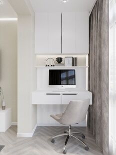 Фото № 2: Дизайн-проект двухкомнатной квартиры 48.13  м² Стиль Модернизм для ЖК Сколковский