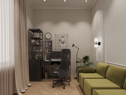 Фото № 3: Дизайн-проект дома/коттеджа 127.66  м² Стиль Эклектика для частного дома в кп  усадьбы евразии