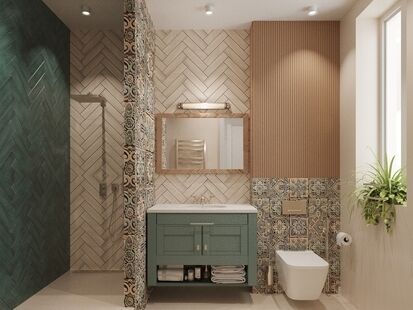 Фото № 6: Дизайн-проект дома/коттеджа 127.66  м² Стиль Эклектика для частного дома в кп  усадьбы евразии