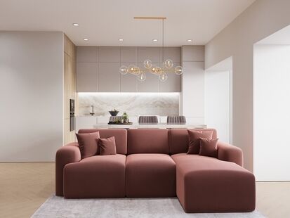 Фото № 6: Дизайн-проект двухкомнатной квартиры 69.2  м² Современный стиль для ЖК в г. Белгород